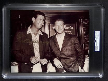 Ted Williams Hof Signed 8X10 Photo W/ Mickey Mantle Red Sox Psa/Dna 193298