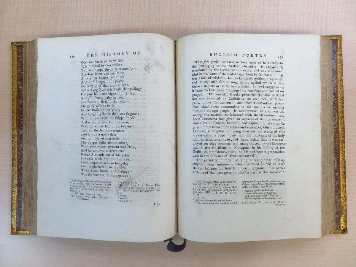 The History Of English Poetry By Thomas Warton - First Edition - 1774-1781 3Vol