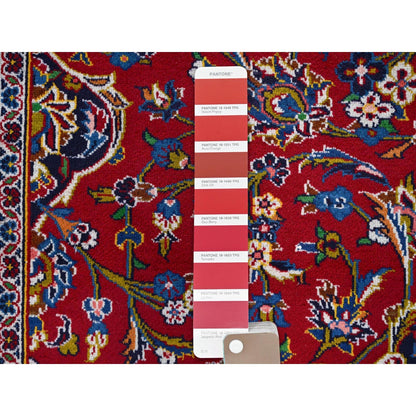 10'1"X13' Angels Red Hand Knotted Vintage Kishoon All Wool Oriental Rug