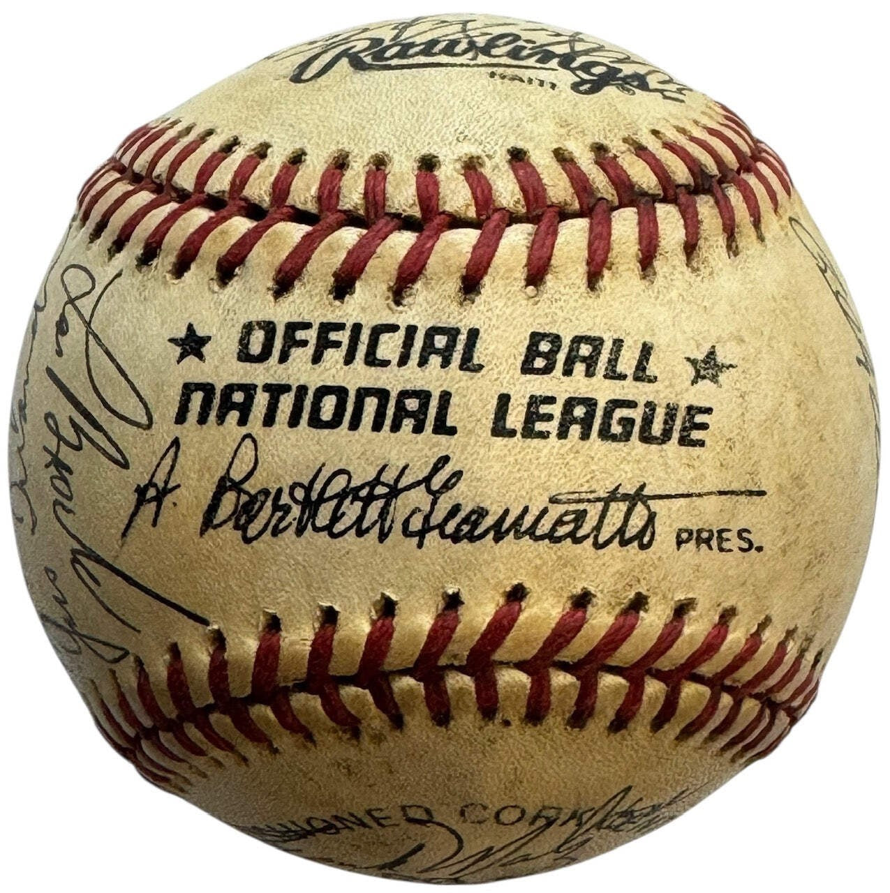Old Timers Autographed Official National League Baseball