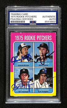 Easterly/Johnson/Mcgregor/Rhoden Signed 1975 Topps Rc Card #618 Psa/Dna 195200