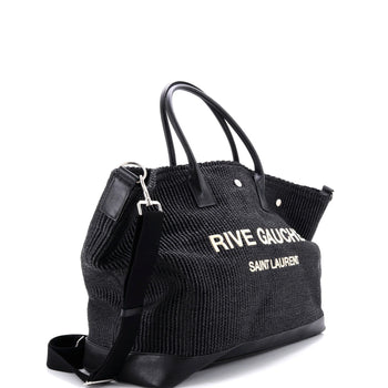 Saint Laurent Rive Gauche Shopper Tote Raffia Large