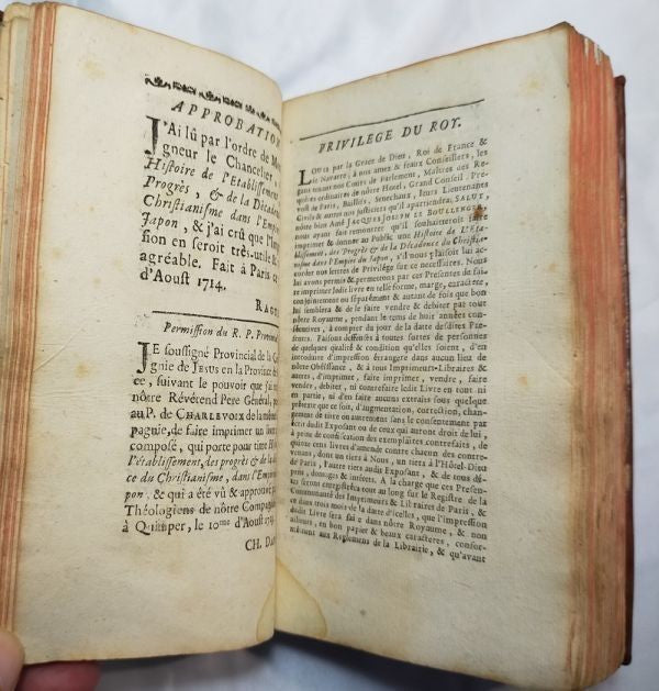 1715 Charlevoix Histoire Du Christianisme Au Japon First Edition 3 Vol Set