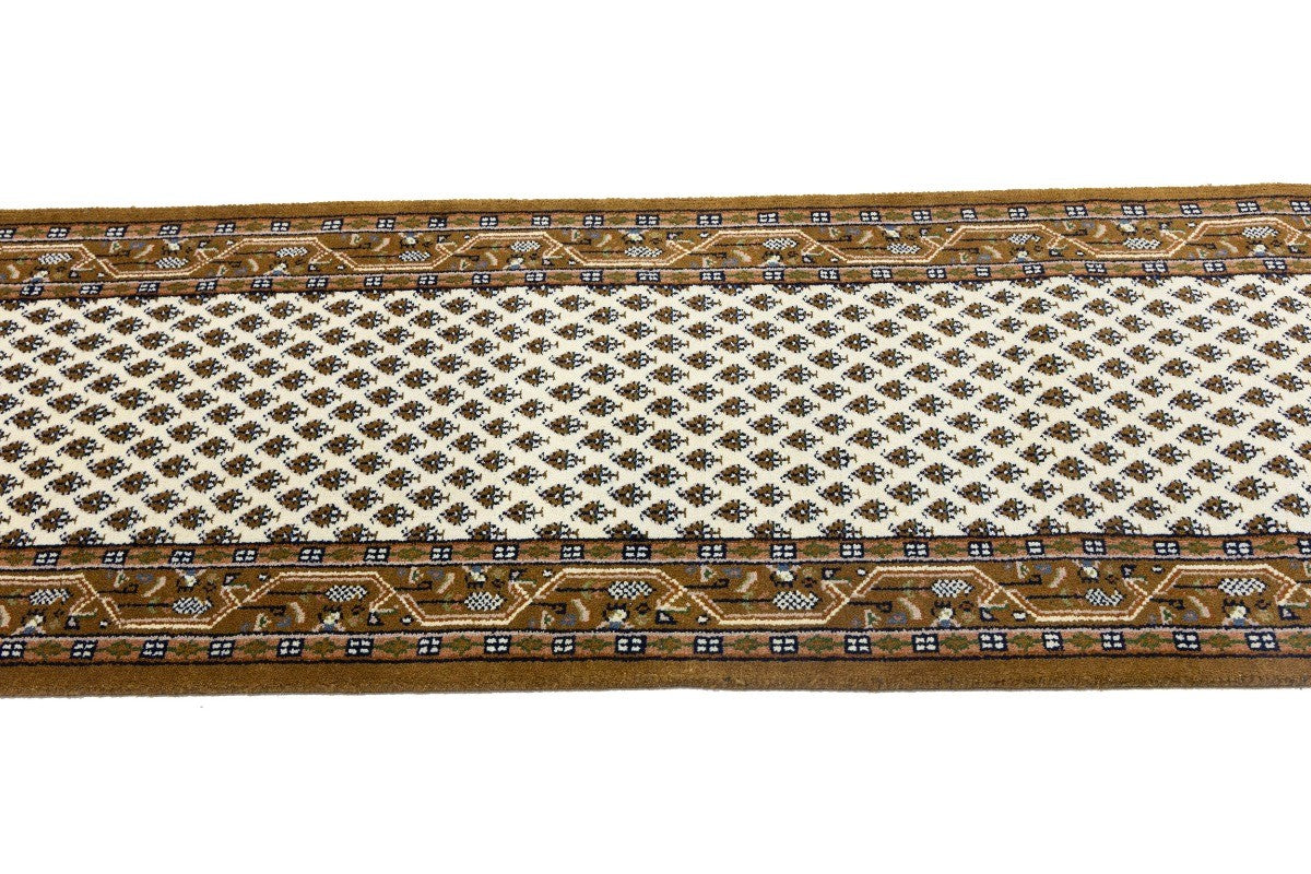 Indo-Botemir 3X11 Oriental Runner Rug Cream Floral Boho Decor Hallway Carpet