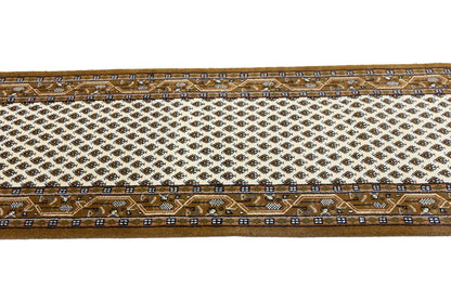 Indo-Botemir 3X11 Oriental Runner Rug Cream Floral Boho Decor Hallway Carpet