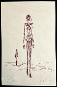 Alberto Giacometti Lithograph ' Woman ' Coa