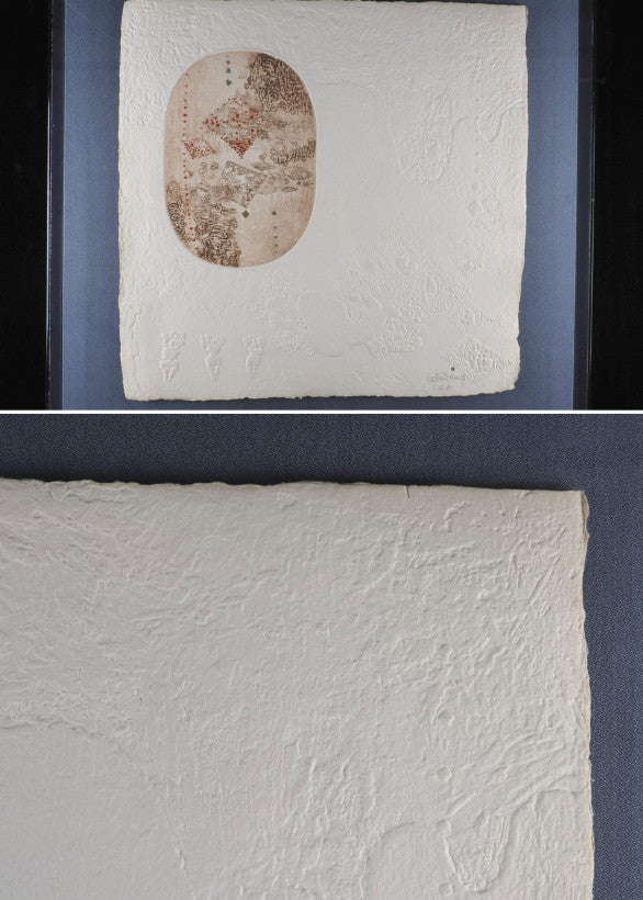 Hoi Lebadang  Embossed Etching Ea Signed Large Mixed Media With Case 6767Cm