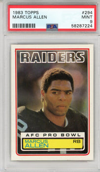 Marucs Allen 1983 Topps Card #294 (Psa Mint 9)