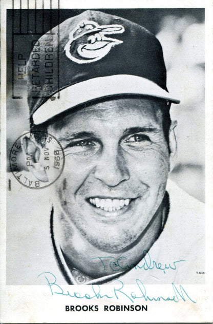 Brooks Robinson Autographed 3X5 Postcard (Jsa)