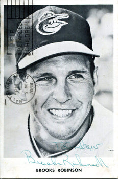 Brooks Robinson Autographed 3X5 Postcard (Jsa)