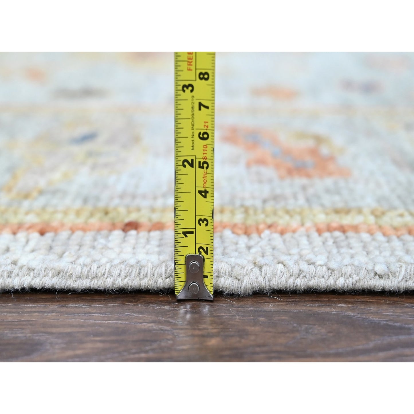 8'10"X11'10" Gray Supple Collection Oushak Design Hand Knotted Wool Rug