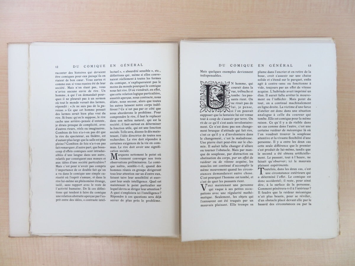 Henri Bergson Le Rire: Louis Jou Woodblock Prints, 1947, Limited Edition 200