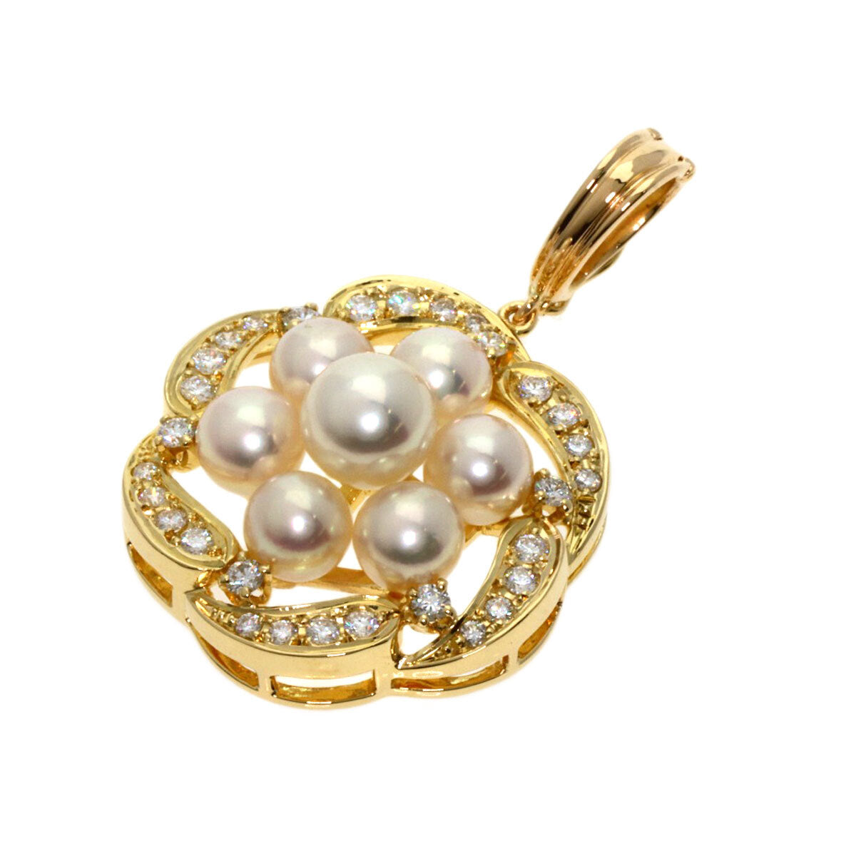 Mikimoto   Pendant Top Pearl Pearl  Diamond K18