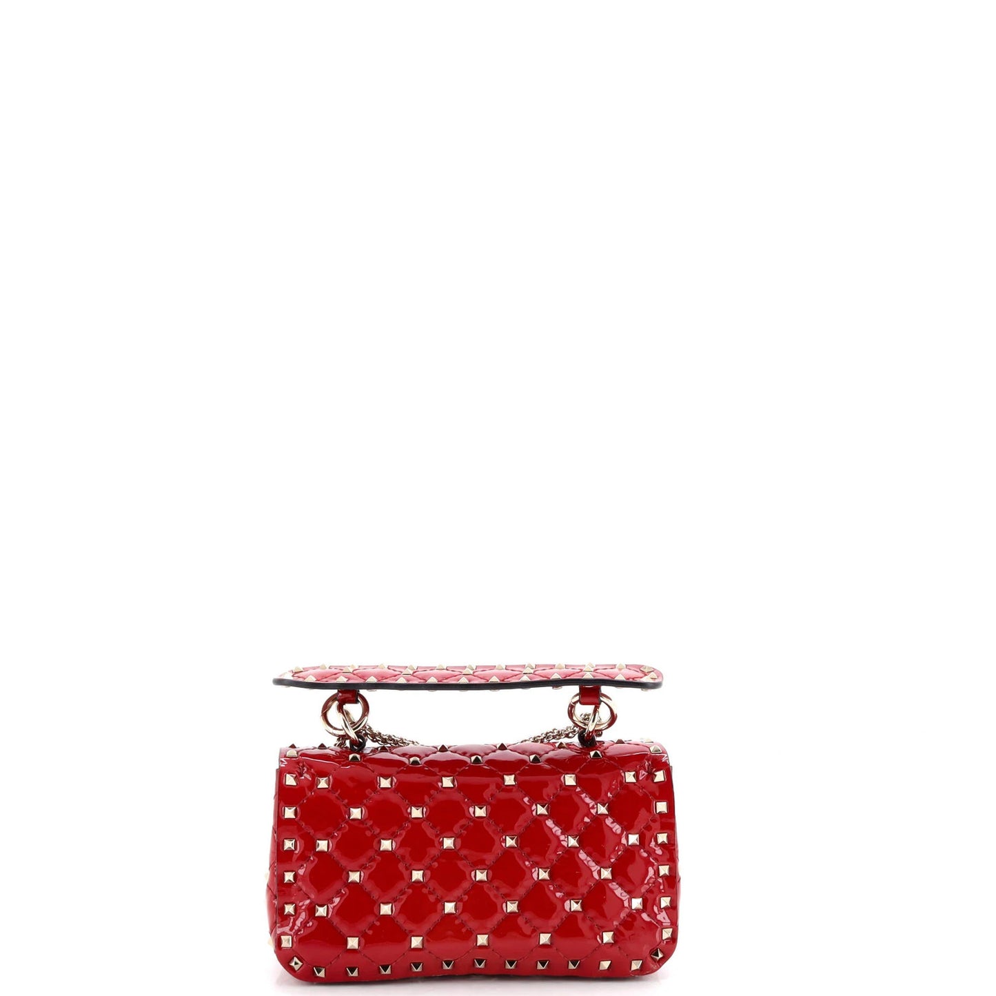 Valentino Garavani Rockstud Spike Flap Bag Quilted Patent Small