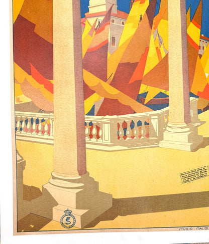 Italian Travel Poster Cesenatico By Guerrini 1927 Original Riviera Adriatica