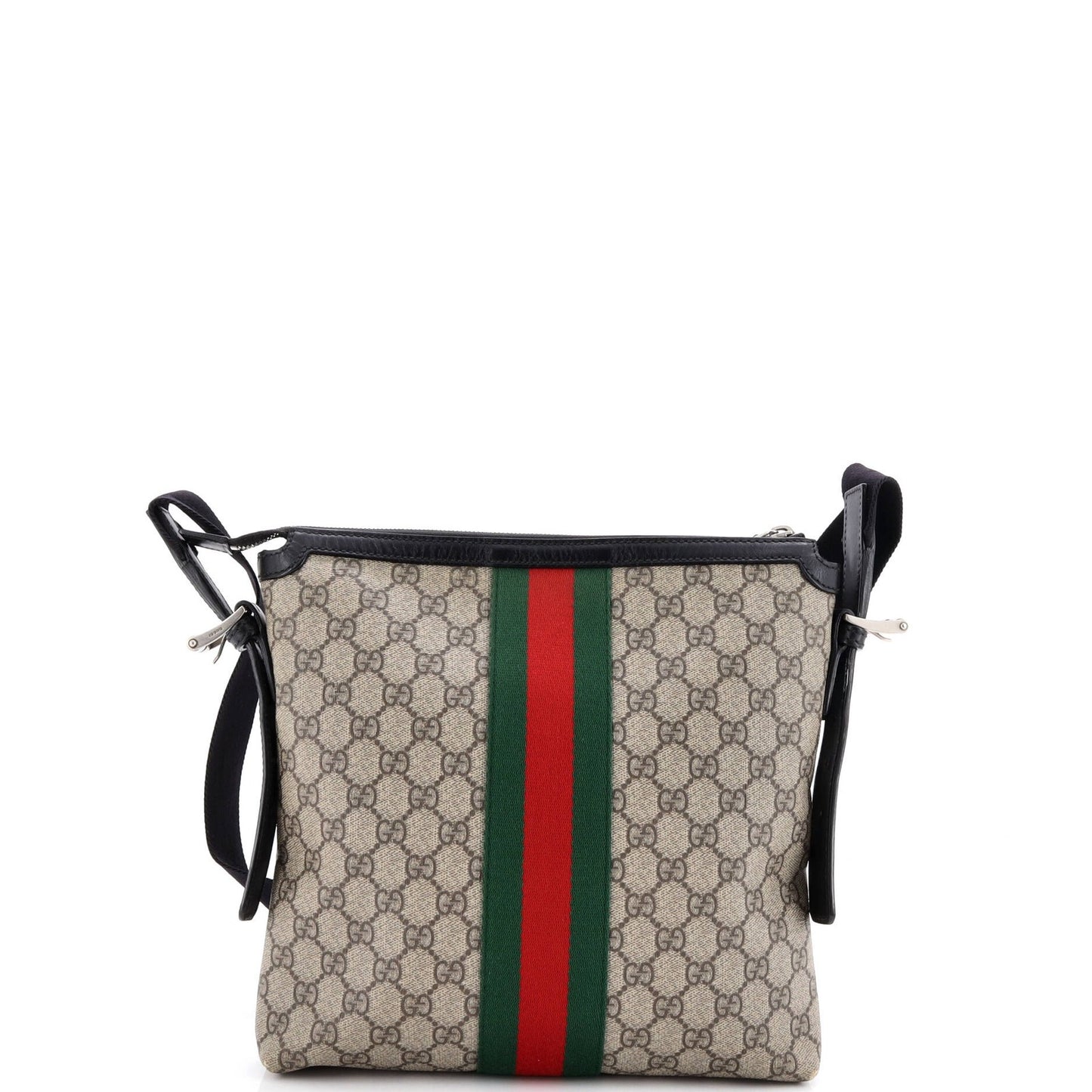 Gucci Web Messenger Bag Gg Coated Canvas Medium