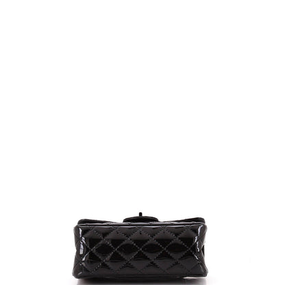 Chanel So Black Reissue 2.55 Flap Bag Quilted Patent Mini