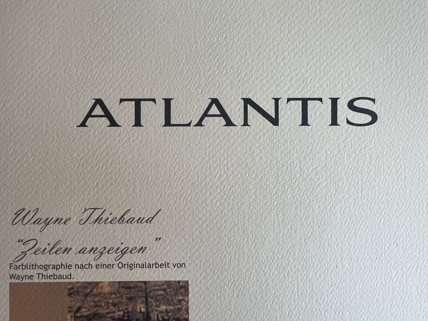 Wayne Thiebaud Lithograph