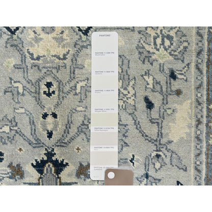 2'10"X4'10" Beige Afghan Peshawar Heris Wool Hand Knotted Oriental Rug