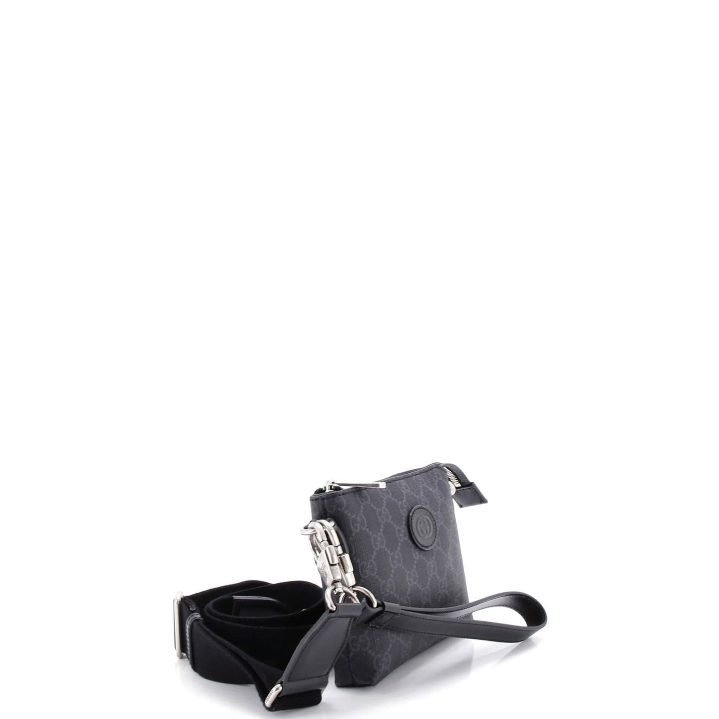 Gucci Interlocking G Patch Wristlet Messenger Bag Gg Coated Canvas Mini