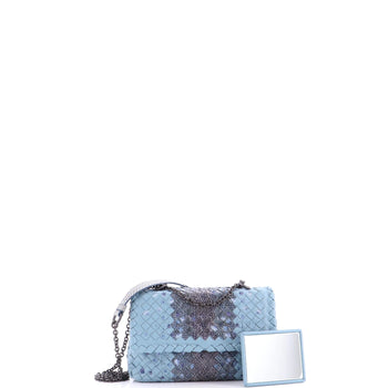 Bottega Veneta Olimpia Crossbody Bag Intrecciato Nappa With Snakeskin Small