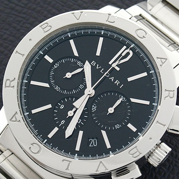 Bvlgari Bvlgari Bvlgari Chronograph El Primero Black Dial Ss Bb41Sch