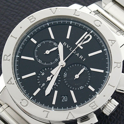 Bvlgari Bvlgari Bvlgari Chronograph El Primero Black Dial Ss Bb41Sch