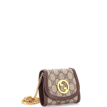 Gucci Blondie Nm Wallet On Chain Gg Coated Canvas Medium