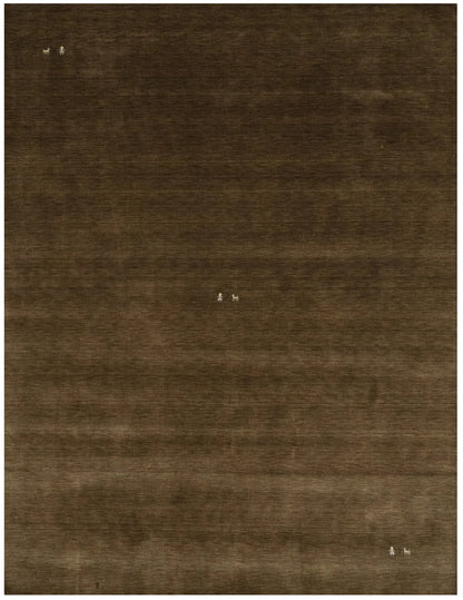 Modern Gabbeh Wool Area Rug Brown Tribal Design