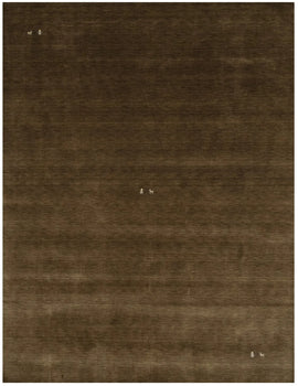 Modern Gabbeh Wool Area Rug Brown Tribal Design