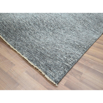 8'3"X10'10" Anchor Gray Salt And Pepper Design Hand Knotted Wool Rug