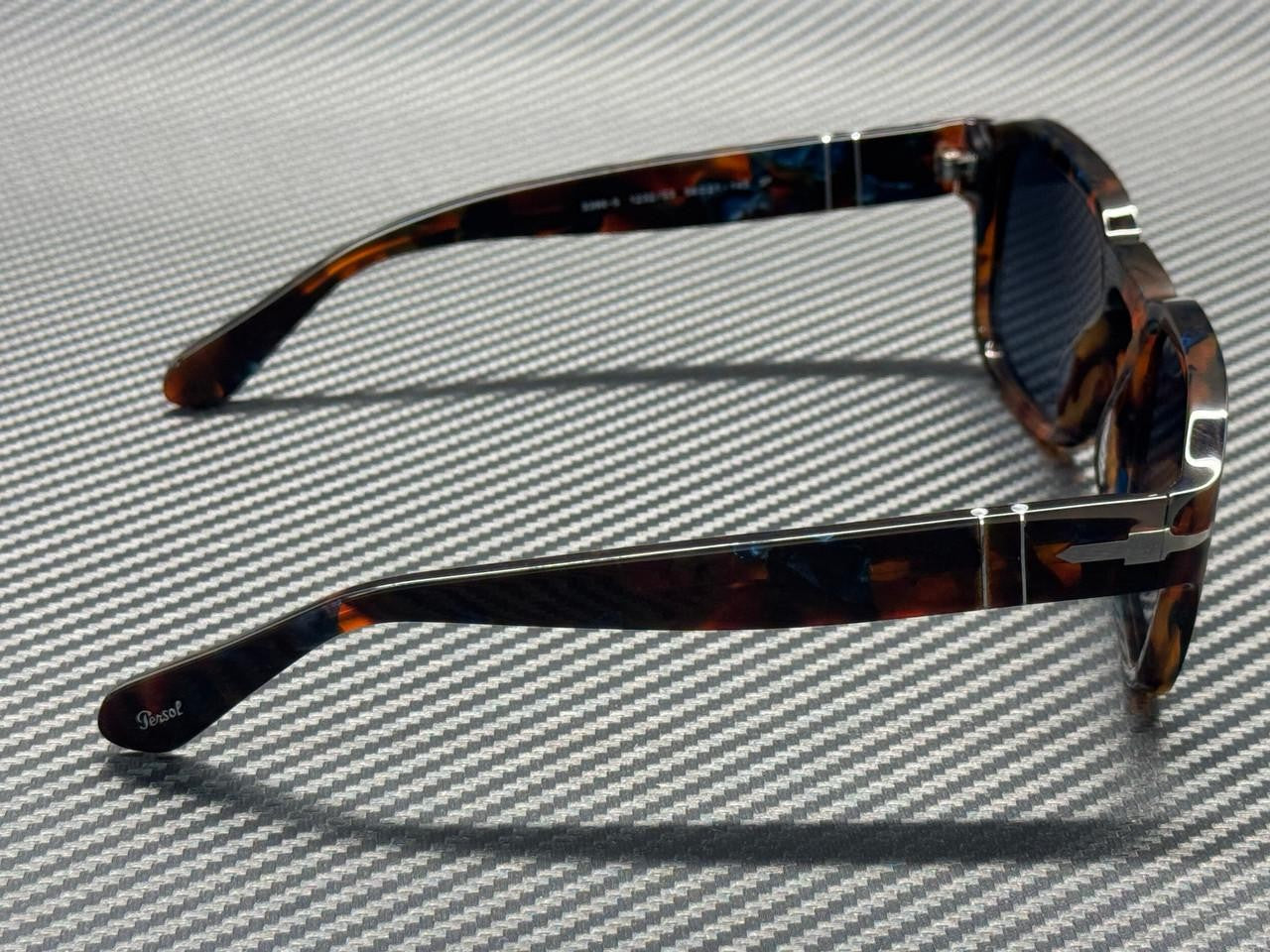 PERSOL PO3386S 1232S3 Tortoise Brown Pearl Blue Polarized Men's 56 mm Sunglasses