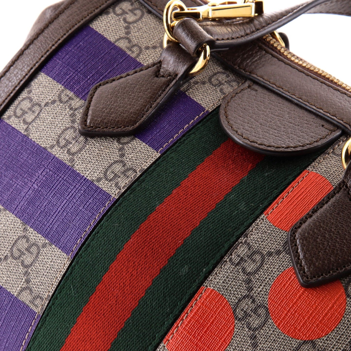 Gucci Ophidia Top Handle Tote Geometric Gg Coated Canvas Small