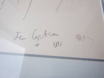 Jean Cocteau Large Lithograph Print Limited