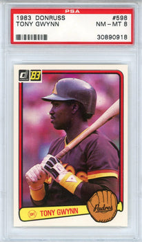 Tony Gwynn 1983 Donruss Card #598 (Psa Nm-Mt 8)