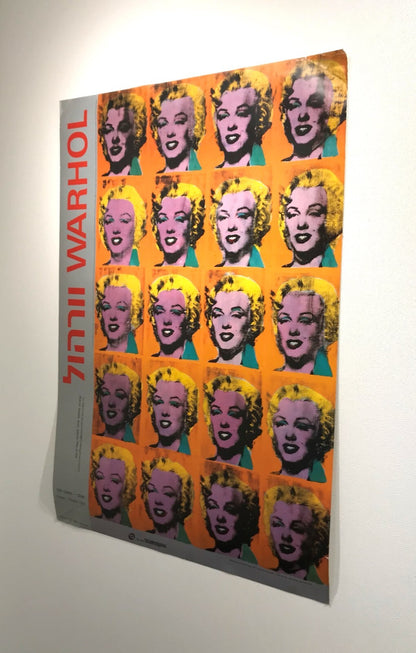 27" Andy Warhol Tel Aviv Israel 1992 Exhibition Poster Marilyn Monroe 39" x