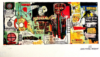 Jean-Michel Basquiat Lithograph Signed Numbered COA by Hand