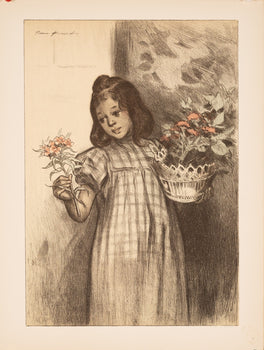 1899 Bouisset Bouquetiere Lestampe Moderne Original Lithograph Excellent