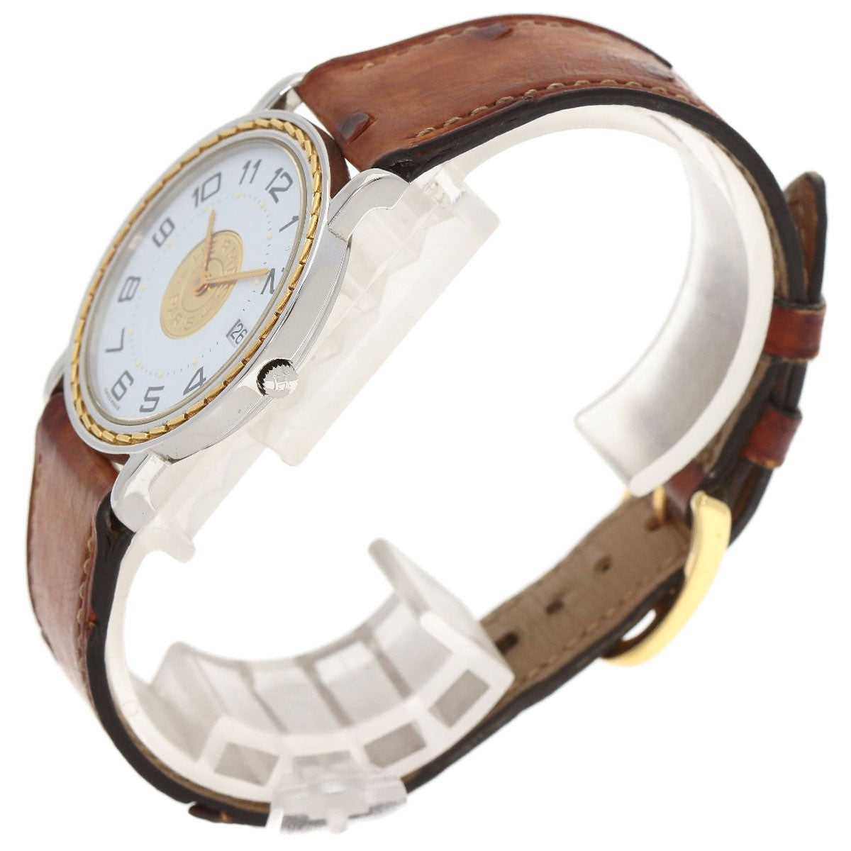 Leather HERMES Serie Watches Stainless Steel/