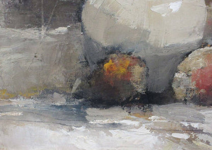 Cai Guo-Hua Original Oil Painting Still Life Vessels Fruit Signed Framed