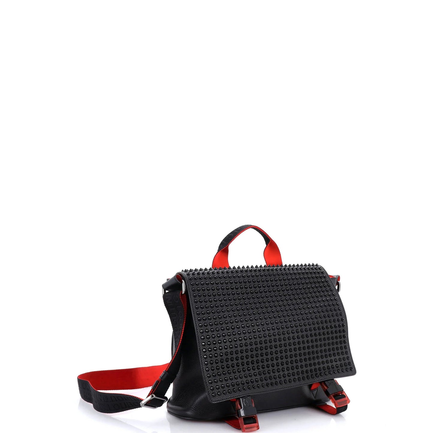 Christian Louboutin Loubiclic Messenger Bag Spiked Leather Small