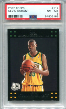 Kevin Durant 2007-08 Topps Black Border #112 Psa Nm-Mt 8 Rc