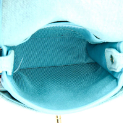 Chanel Flap Clutch With Chain Quilted Denim Mini