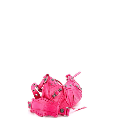 Balenciaga Le Cagole Giant Studs Shoulder Bag Leather Xs