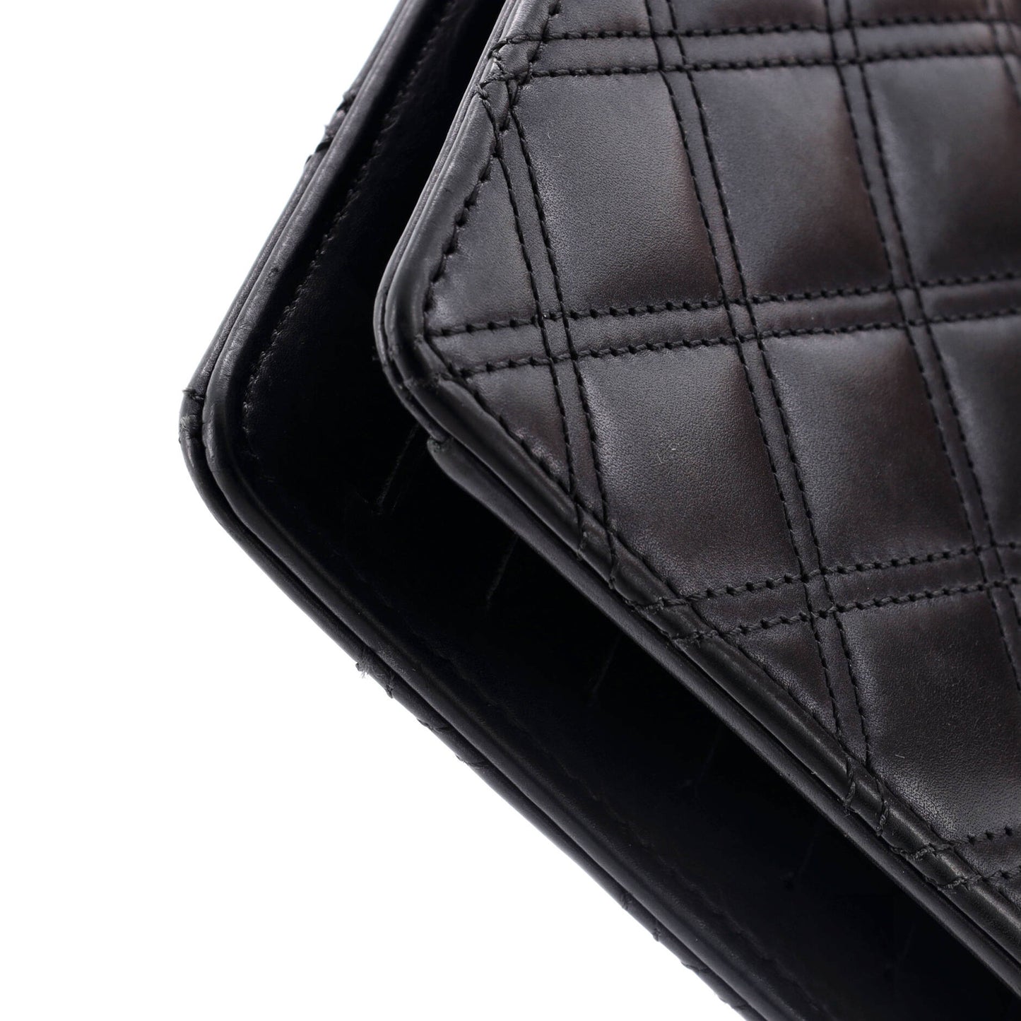 Chanel Double Stitch L-Yen Wallet Quilted Lambskin