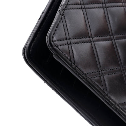 Chanel Double Stitch L-Yen Wallet Quilted Lambskin