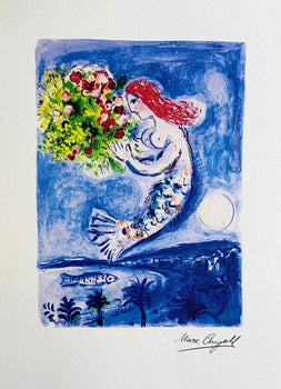 Marc Chagall Lithograph 'Mermaid On The French