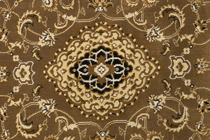 Classic Brown Floral Vintage Style 3x12 Machine Made Oriental Rug Runner