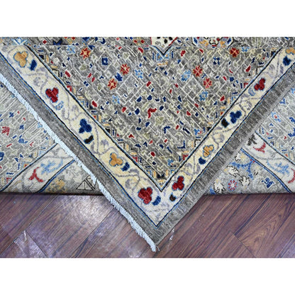 10'X14'3" Gray 14Th Century Mamluk Dynasty Hand Knotted Wool Oriental Rug