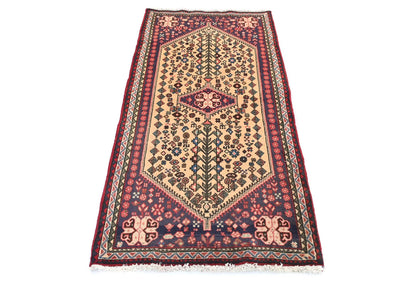 Handmade Vintage Tribal Oriental Rug 2X5 Ft